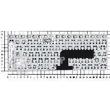 Клавиатура для ноутбука DNS Pegatron B14Y, Clevo W740 черная с рамкой