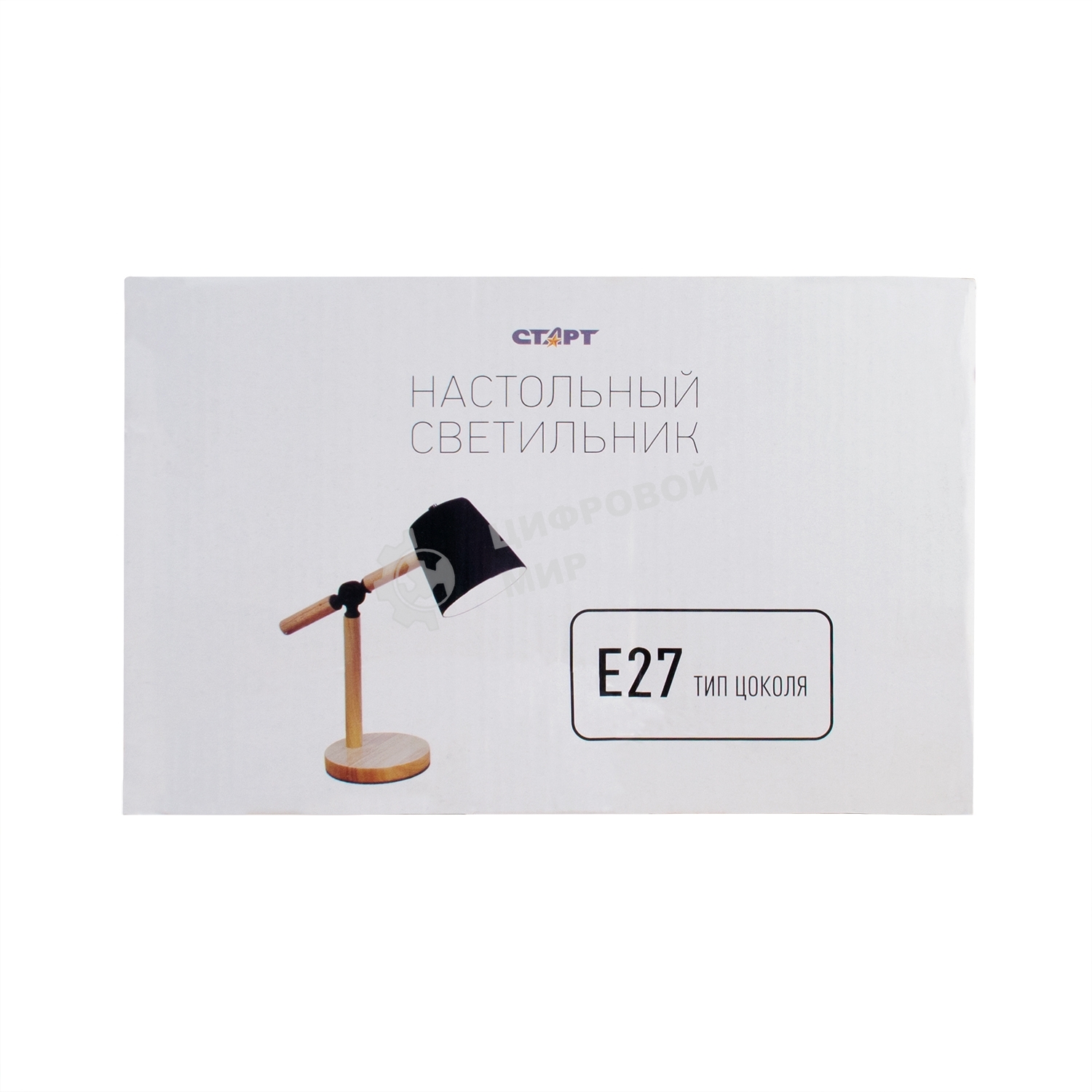 Светильник настольный СТАРТ CT83, E27, до 40Вт, 1,5м, черный