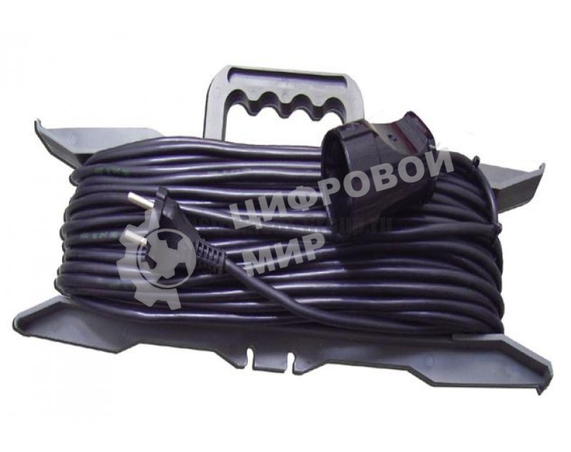 Удлинитель сварочный GLANZEN ER-20-010 силовой 20 м на рамке штепсель-гнездо ПВС 2*2.5 20 м