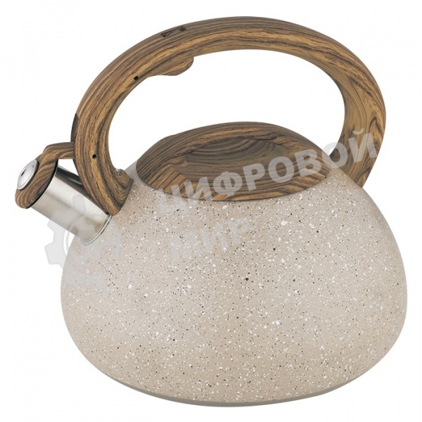 Чайник для плиты ALPENKOK AK-522 нерж.сталь со свистком 3,0л индукционное дно (12)