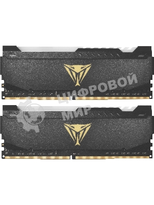 Оперативная память Patriot Viper Steel, DDR4, 64GB (2x32GB), 3200MHz, CL18, DIMM, с радиатором, RGB, черный