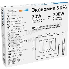 Прожектор светодиодный Gauss LED 70W 4900lm IP65 6500К белый