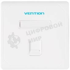 Лицевая панель Vention настенная (тип 86) под модуль Keystone 1 порт Белая