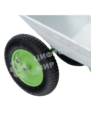 Тачка садовая Сибртех 2-х колесная, грузоподъемность 120 кг, объем 65 л