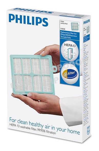 Фильтр для пылесоса Philips FC8038/01 HEPA13, для пылесосов Performer FC915X/FC917X, SilentStar FC93XX, Jewel FC90XX, Marathon FC9205, PowerPro FC876X