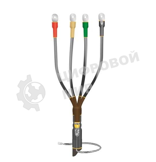 Муфта кабельная концевая внутренней установки 1кВ КВТпН 4х(35-50мм) с болтовыми наконечниками Нева-Транс Комплект 22020034