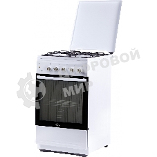 Плита газовая Flama N FG 24236 W белый, конфорок 4 газовых, духовка 50 л, 50 см x 85 см x 60 см