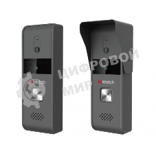 Комплект аналогового видеодомофона HiWatch DS-D100K Антивандальная вызывная панель с камерой разрешением 720 х 576 и ИК-подсветкой до 2м + 7