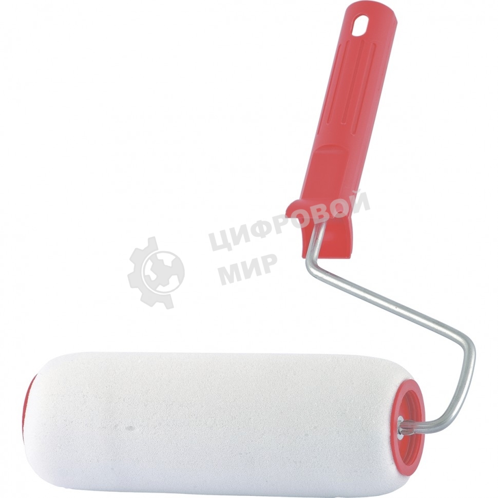 Валик Сибртех Поролон, в сборе, 150 мм, D 48 мм, D ручки 6 мм, крепление шплинтом