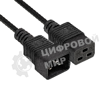 Кабель питания (UPS) ExeGate Special EC20-1,8S (IEC 320 C19->C20, 3*1.5мм2, CCA, черный, 1.8м)