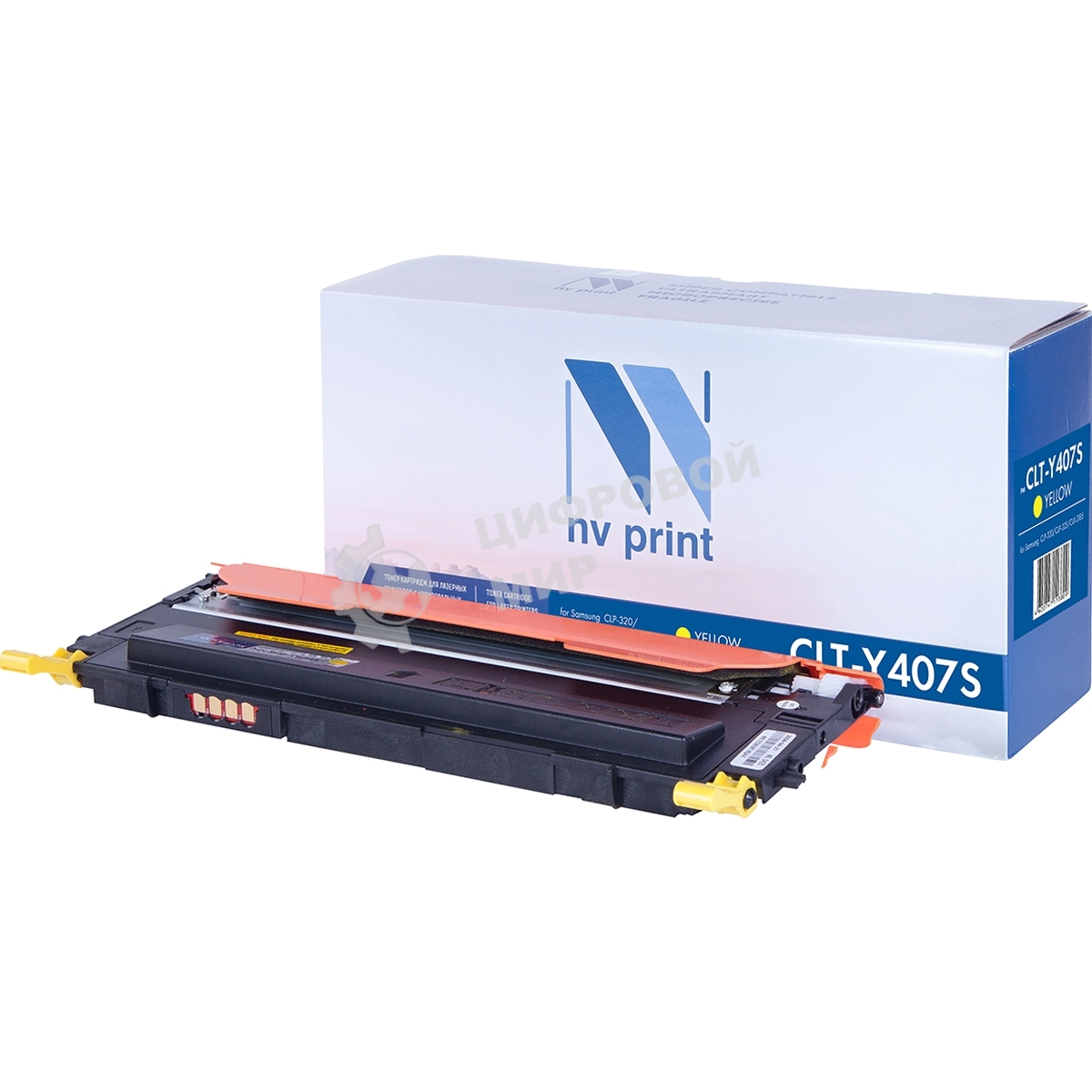 Картридж лазерный NVPrint совместимый Samsung CLT-Y407S Yellow для CLP-325/CLX-3185 (1000k)