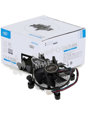 Кулер для процессора DEEPCOOL CK-11509 черный, 92 мм, алюминий, 2200 об/мин, 26.8 дБ, 3 pin, 65 Вт, 56 мм
