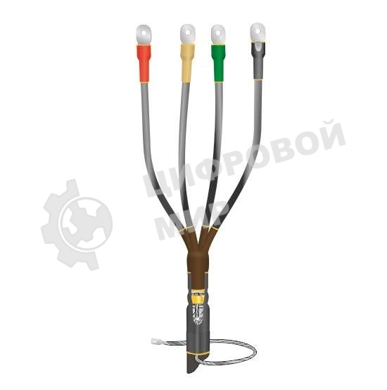 Муфта кабельная концевая внутренней установки 1кВ КВТпН 4х(150-240мм) с болтовыми наконечниками Нева-Транс Комплект 22020036