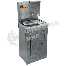 Умывальник ВИХРЬ дачный, с подогревом, нержавеющая мойка, серебристый