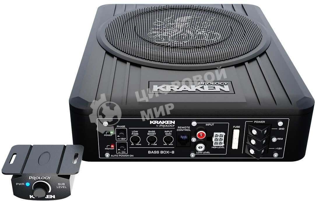 Сабвуфер автомобильный Prology Box-8 100Вт активный (20 см/8