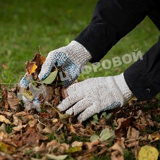 Перчатки трикотажные для ремонтных и строительных работ, с ПВХ точкой, 6 пар. Россия