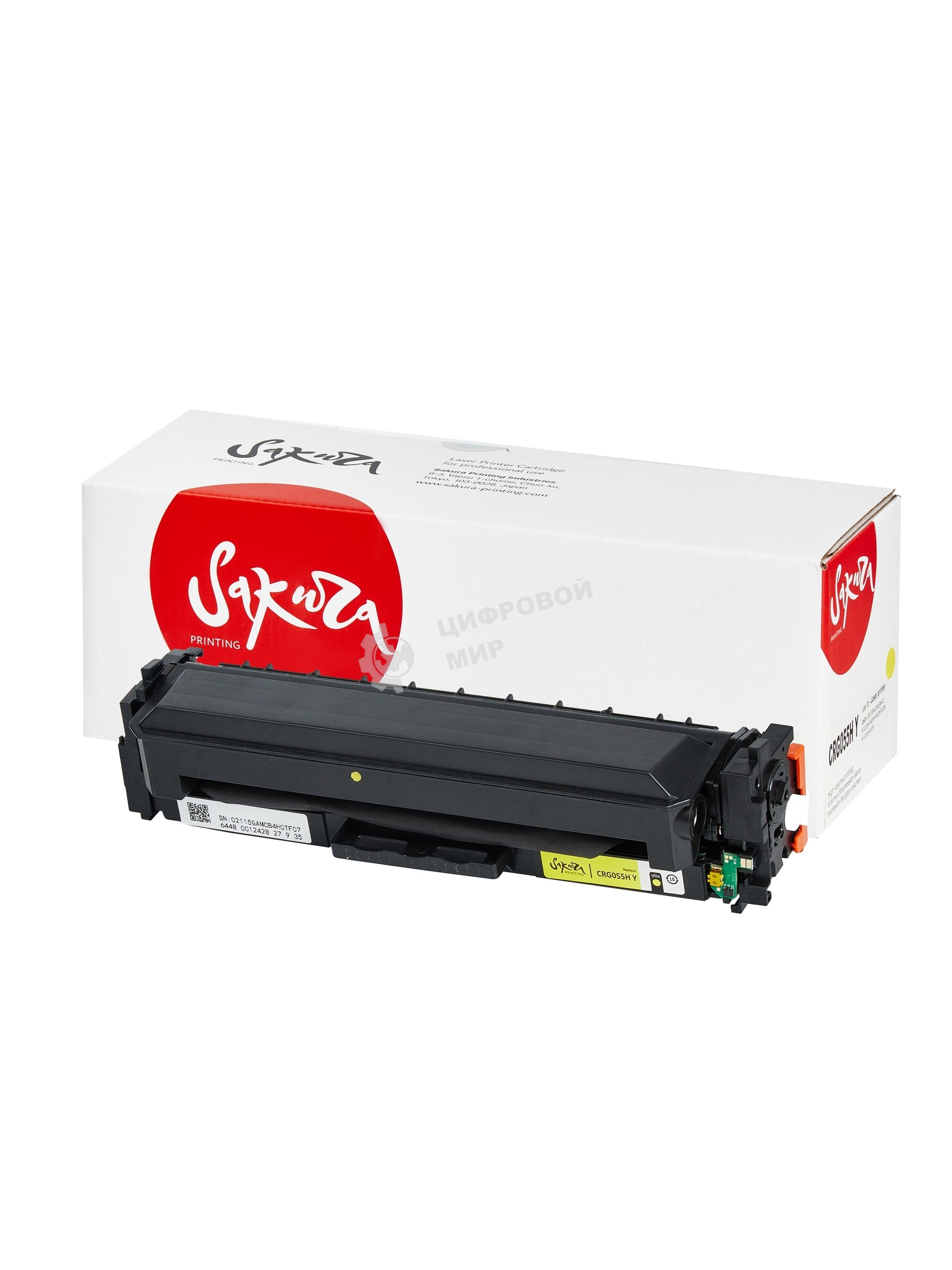 Картридж лазерный Sakura 055HY (3017C002) для Canon MF742/MF746CX/MF744CDW/LBP664CX/LBP663CDW/400M454DN/400M454DW/400M479DW/400M479FDN/400M479FDW, желтый, 5900 к. (чип без счетчика копий)