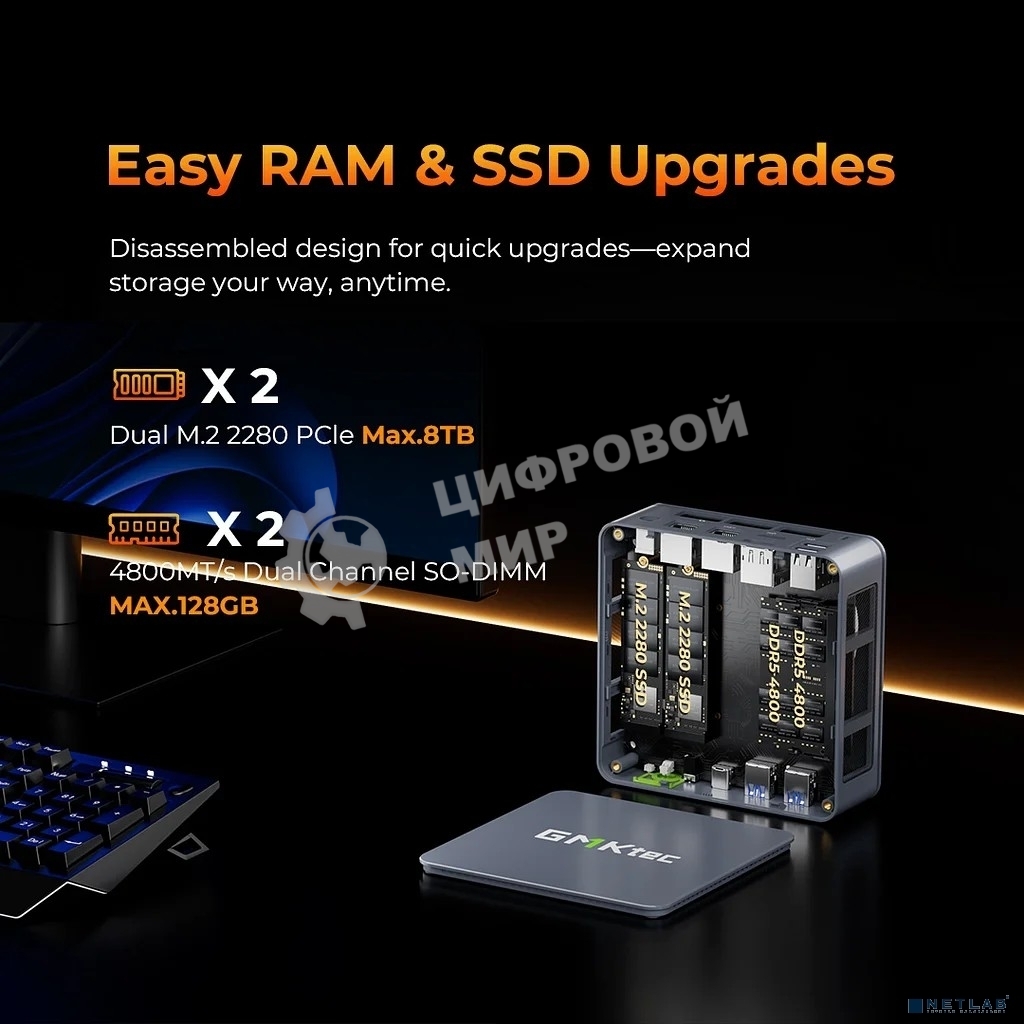 Мини ПК GMK Technology M6ULTRA/7640HS/32+1TB