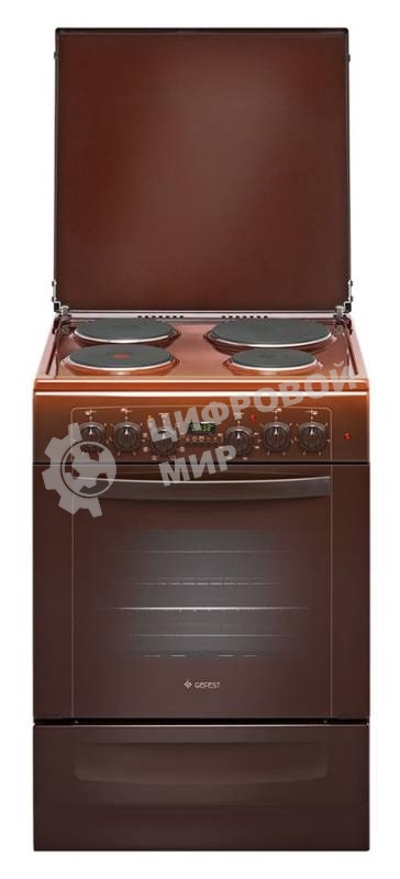 Плита электрическая Gefest 6140-03 0001 коричневый, конфорок 4 электрических, духовка 55 л, 60 см x 85 см x 60 см