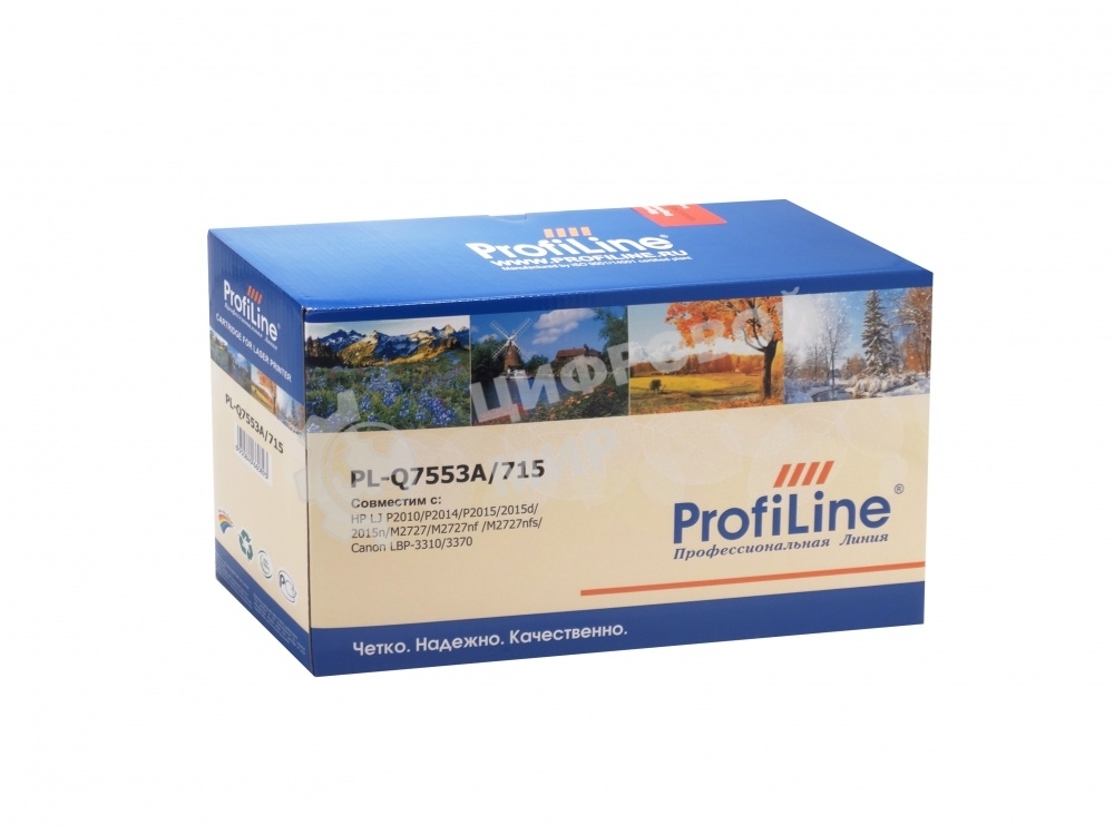 Картридж лазерный ProfiLine PL-Q7553A/715 для принтеров HP LJ P2010/P2014/P2015/2015d/2015n/M2727/M2727nf/M2727nfs/Canon LBP-3310/3370 3000 копий