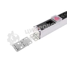 Вертикальный блок розеток ЦМО Rem-16 с выкл., 14 IEC 60320 C13, 10 C19, вход C20 16A, алюм., 33-38U (R-16-14C13-10C19-V-1420)