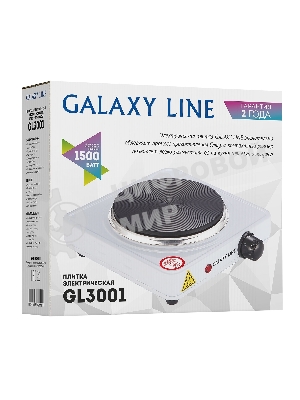 Электрическая плитка Galaxy Line GL 3001, белый, электрическая, 1500 Вт