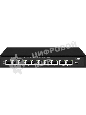 Kоммутатор Passive PoE NST NS-SW-8F2F-P/A - Fast Ethernet на 10 портов. Порты: 8 х FE (10/100 Base-T, 52V 4,5(+) 7,8(–)) совместимы с PoE (IEEE 802.3af/at), 2 x FE (10/100 Base-T) Uplink. Мощность PoE на порт - до 30W.