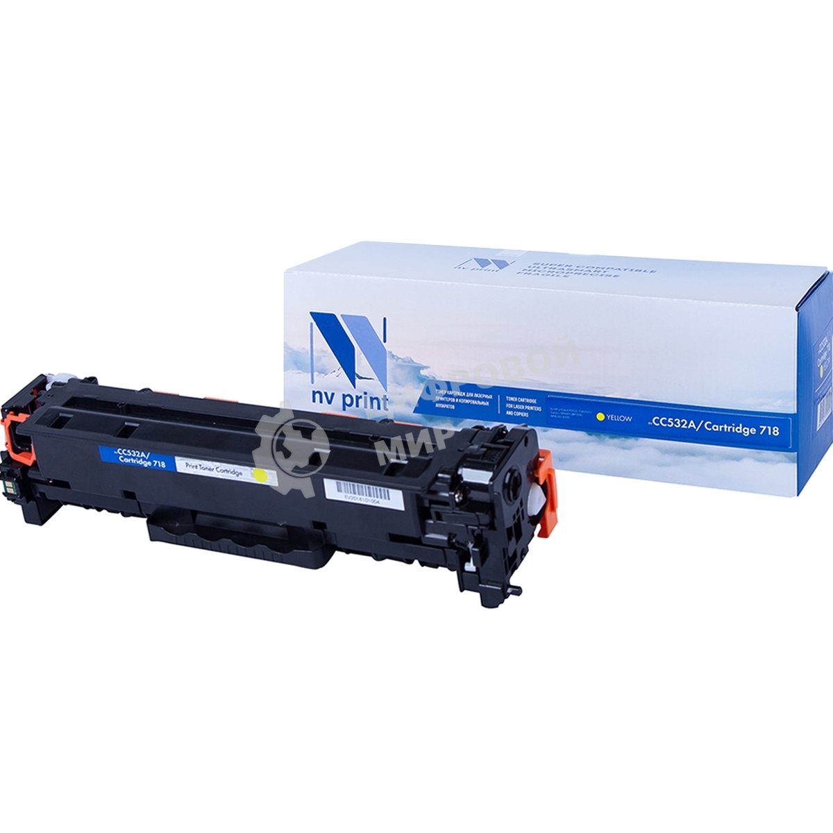 Картридж лазерный NVPrint совместимый HP CC532A/Canon718 Yellow для LJ Color CP2025/Canon i-SENSYSLBP-7200C(2800k)