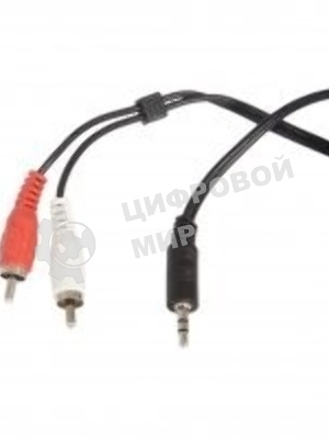 Кабель аудио Ningbo 2хRCA (m)/Jack 3.5 (m) 1.5м. черный