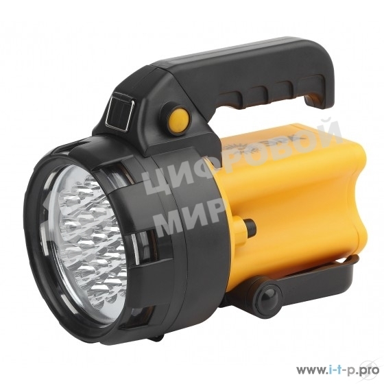 Фонарь-прожектор ЭРА PA-602 АЛЬФА 19 светодиодов, аккумулятор литий 3А·ч, ЗУ 220V+12V