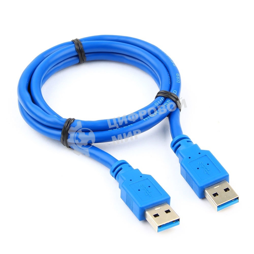 Кабель Gembird/Cablexpert Pro AM/AM, 1м, экран, синий