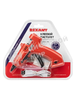 Клеевой пистолет Rexant, 10 Вт, Ø7 мм, 