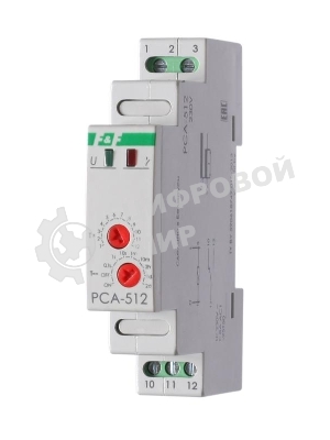 Реле времени PCA-512 (задержка выкл. 230В 8А 1перекл. IP20 монтаж на DIN-рейке) F&F EA02.001.001