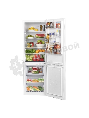 Холодильник Maunfeld MFF185NFW10 белый двухкамерный инвертор 240/100л морозилка снизу, No Frost