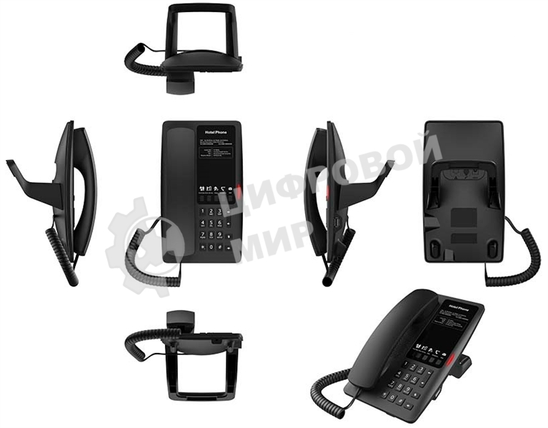 Гостиничный IP-телефон Fanvil H4W WIFI Hotel Phone 2 SIP Lines 1 USB Port for phone charging 5 Soft keys prograммable service hotline 2.4GHz&5GHz,Wi-Fi 6 PoE HD Voice PSU