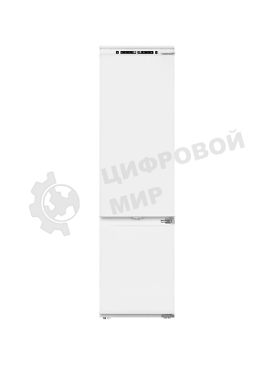 Встраиваемый холодильник Kuppersberg RBN 1960, High-Tech, объем 267 л, скользящий фасад, электронное управление, No Frost, антибактериальный пластик, звуковой сигнал при открытой дверце, перенавешиваемые двери, LED освещение, уровень шума 41 дБ, энергоэффективность А+, белый