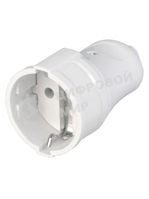 Розетка прямая разборная с заземл. РПп10-01-Ст 16А белый IEK ERP10-16-01-K01