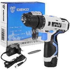 Дрель-шуруповерт Deko GCD12DU3, 12 В, 1.5 Ач, 32 Нм, щеточный