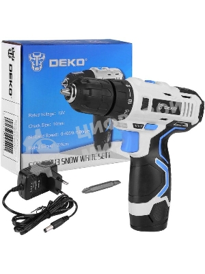 Дрель-шуруповерт Deko GCD12DU3, 12 В, 1.5 Ач, 32 Нм, щеточный