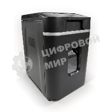 Шредер Heleos АП37-4 черный/серебристый с автоподачей (секр.P-4) фрагменты 220лист. 37лтр. скрепки скобы пл.карты