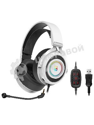 Гарнитура Bloody G535 белый/серебристый, проводная, подсветка