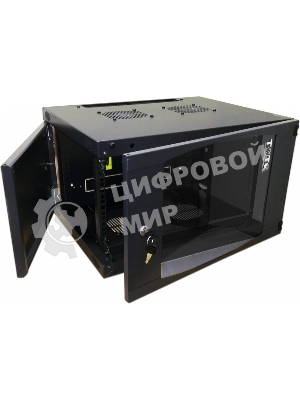 Шкаф настенный Next, 18U 550x450, стеклянная дверь, черный