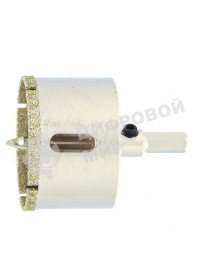 Сверло по керамической плитке и стеклу Сибртех, 45 х 55 мм, 6 гр.хв-к, с центр. сверлом