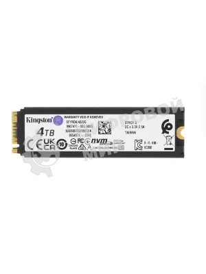 Накопитель SSD Kingston Fury Renegade, 4Tb, PCIe 4.0 x4, M.2 2280, NVMe, R/W 7300/7000, с радиатором