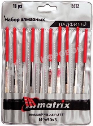 Набор надфилей Matrix алмазных 140х50х3 10шт