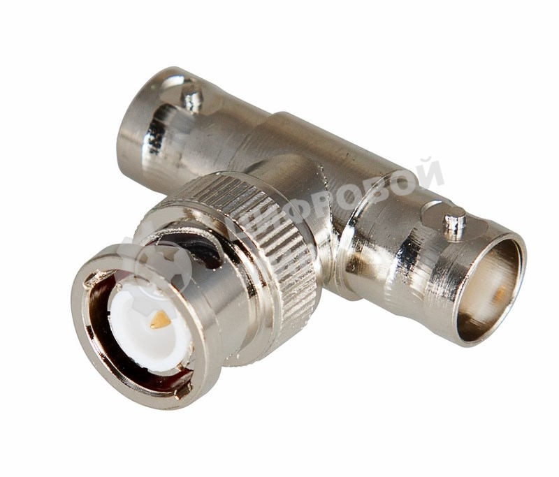 Переход штекер Rexant BNC - гнездо BNC x 2 (тройник)