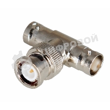 Переход штекер Rexant BNC - гнездо BNC x 2 (тройник)