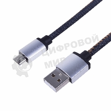 Кабель Rexant USB кабель MicroUSB, шнур в джинсовой оплетке