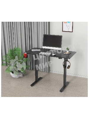 Стол игровой Cactus CS-ED-BBK столешница МДФ черный, каркас черный