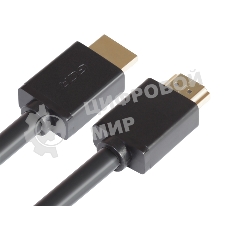 Кабель GCR 1.0m HDMI 1.4, 30/30 AWG, позолоченные контакты, FullHD, Ethernet 10.2 Гбит/с, 3D, 4Kx2K, экран